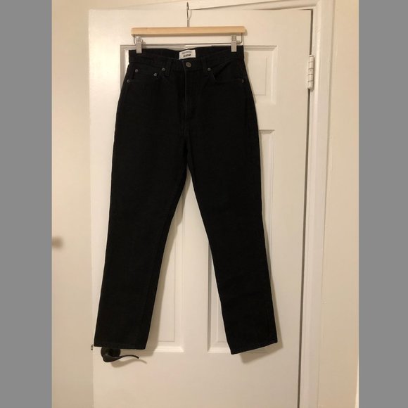 Reformation Julia High Crop Cigarette Jean in black - Picture 2 of 4